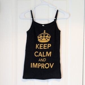 Keep Calm & Improv Tank Top - Black (S)
